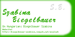 szabina biegelbauer business card